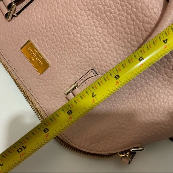 KATE SPADE Medium Dome Pebbled Leather Satchel blush pink matching wallet - Picture 16 of 16